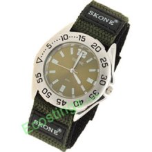 Camouflage Army Dual Nylon Band Sports Water Resistant Men's Wrist Watch