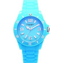 Cannibal Unisex Quartz Watch With Turquoise Dial Analogue Display And Turquoise Silicone Strap Cj209-13