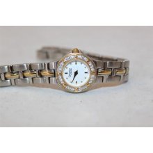 Caravelle By Bulova Two-tone Stainless Crystal White Dial Women's Watch 45l75