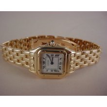 Cartier 18k Gold Ladies Cartier Panther Wrist Watch 18k Gold Gorgeous 18k Gold