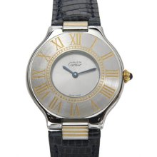 Cartier LU Must de Cartier 21 18K Gold-Plated Stainless Steel Watch