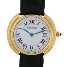 Cartier Mens Tank 18k Vendome Louis Automatic Solid Gold Watch Rare