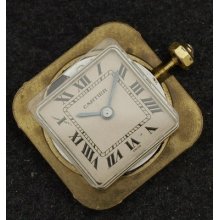 Cartier Movement ,dial , Crystal And Diamond Crown For Parts Or Restore 157