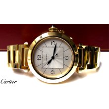 Cartier Pasha 42mm Mens Yellow Gold Watch retail $32,000