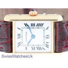 Cartier Tank18k Yellow Gold Lady Quartz Watch Shipped From London,uk, Contact Us