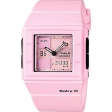 Casio Baby G Ana Digi Gloss Powder Pink Dial Ladies Watch BGA200- ...