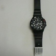 Casio Mens Watch 100m Date Day Display Analog Quartz Black Resin Mrw-200h-1b