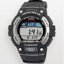 Casio Tough Solar Black Resin Digital Chronograph Watch - Ws220-1Av -