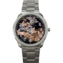 Cat Kitten Sport Metal Watch 11