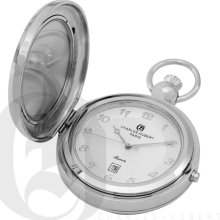 Charles Hubert Polished Finish Hunter Case Picture Frame Quartz Pocket Watch 3851