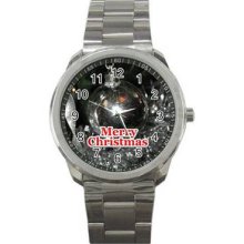 Christmas V1 Unisex Silver-Tone Sports Metal Watch 08