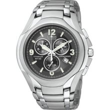 Citizen At0940-50e Titanium Eco-drive Multifunction Black Dial Men's Watch