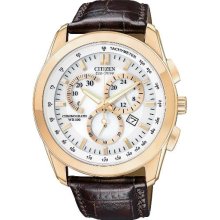 Citizen AT1183-07A Watch Chronograph Mens - White Dial