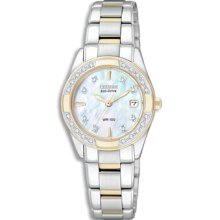 Citizen Eco-Drive Ladies Regent Two-Tone 28-Diamond Watch