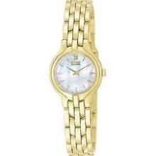 Citizen Women's $250 Eco-drive Gold Watch W/ Champagne Dial Ep4032-52p