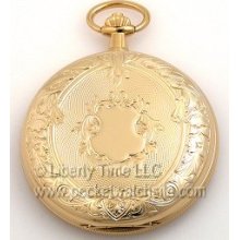 Classique Swiss Made ETA 6498 Gold Pocket Watch AN