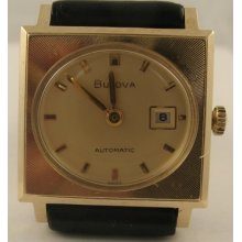 Classy Vintage Bulova Automatic Watch 10karat Gf Gold Filled Date