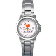 Clemson Tigers Palmetto Varsity Stainless Steel Lady's Watch