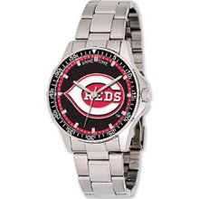 Coach Cincinnati Reds Watch w/ Stainless Steel Band - MLB Officially Licensed