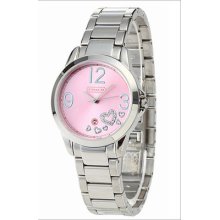 Coach Women's Classic Signature Pink Dial Watch 14501223