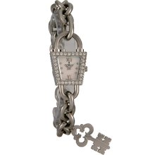 Corum Trapeze Padlock Diamond Ladies Key Charm Bracelet Swiss Watch 137.414.47