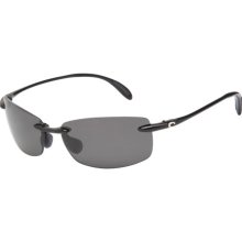 Costa Del Mar Ballast Polarized Sunglasses - Costa 400 Polycarbonate Lens Black/Gray Poly, One Size