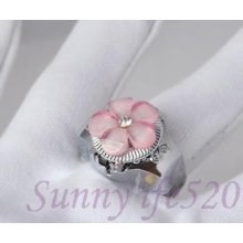 Cute Stretch Band Flower Jelly Stone Gem Stone Men Lady Quartz Finger Ring Watch