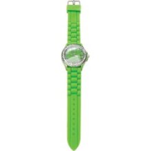 Darice Silicone Watch-lime Green With Rhinestone Dial