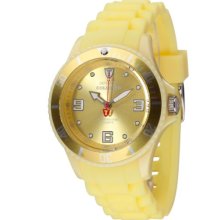 Detomaso Colorato Women's Quartz Watch With Yellow Dial Analogue Display And Yellow Silicone Strap Dt3007-V