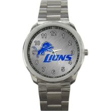 Detroit Lions Sport Metal Watch Mw410 - Metal - Gray