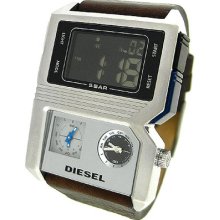 Diesel Digital 50m Leather Strap Mens Watch Dz7174