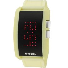 Diesel Men's Digital Black Dial Glow In The Dark Rubber ...