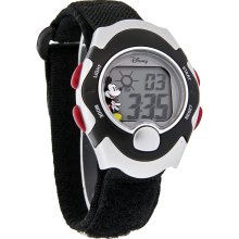 Disney Mickey Mouse Juniors Digital Chronograph Black Velcro Quartz Watch MC2274