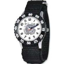 Disney Military Kids Coast Guard Black Velcro Band Time Teacher Watch