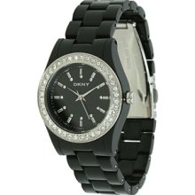 DKNY Crystal Bezel Black Dial Women's watch #NY8146