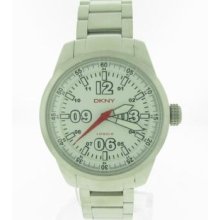 Dkny Men White Dial Stainless Steel Watch Ny1317