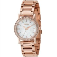 DKNY NY8121 Women's Rose Gold Crystallized Watch