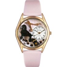 Dog Groomer Pink Leather And Goldtone Watch ...