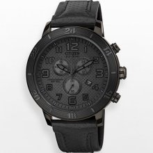 Drive From Citizen Eco-Drive Stainless Steel Black Ion Leather