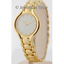 Ebel Ladies Beluga 866960 Diamond Markers 18k Yellow Gold Quartz- Jewels In Time