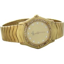 Ebel Wave 18k Yellow Gold Diamond Ladies Watch 64.3g