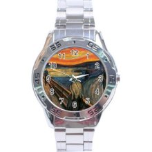 Edvard Munch The Scream Stainless Steel Analogue Watch