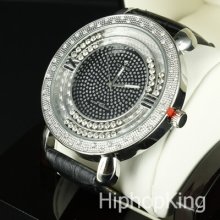 Elegant Authentic Celebrity Classy Style Hip Hop Bling Watch Over Size Case