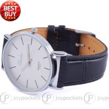 Elegant Unisex Men Women Quartz Wrist Watch Bracelet Pu Leather Band Dial 2254