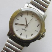 Esprit 90's All Steel Gents Watch Runs And Keeps Time