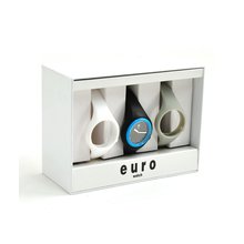 Euro Watch Set, White, Black, Gray