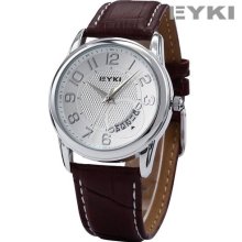 Eyki Vogue Elegant White Dial Date Men Jp Movement Quartz Wrist Watch Usts