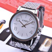 EYKI W8461AG Stainless Steel Strap Men's Round Watch 2 Colors