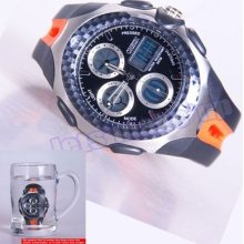 Fashion Black Date Military Sport Analog Quartz Waterproof Mens Wrist Watch