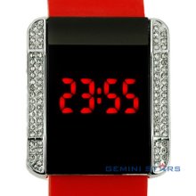 Fashion Crystal Touch Screen Led Jelly Silicone Band Men Lady Sport Wrist Watch